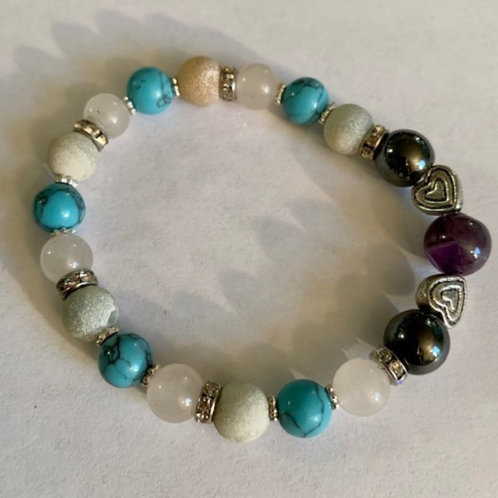 Turquoise and lava rock Bracelet